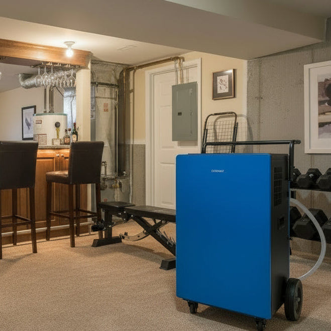 215 Pints 8000 Sq.Ft Commercial Dehumidifier For Home and Basement with 24H Timer-Blue