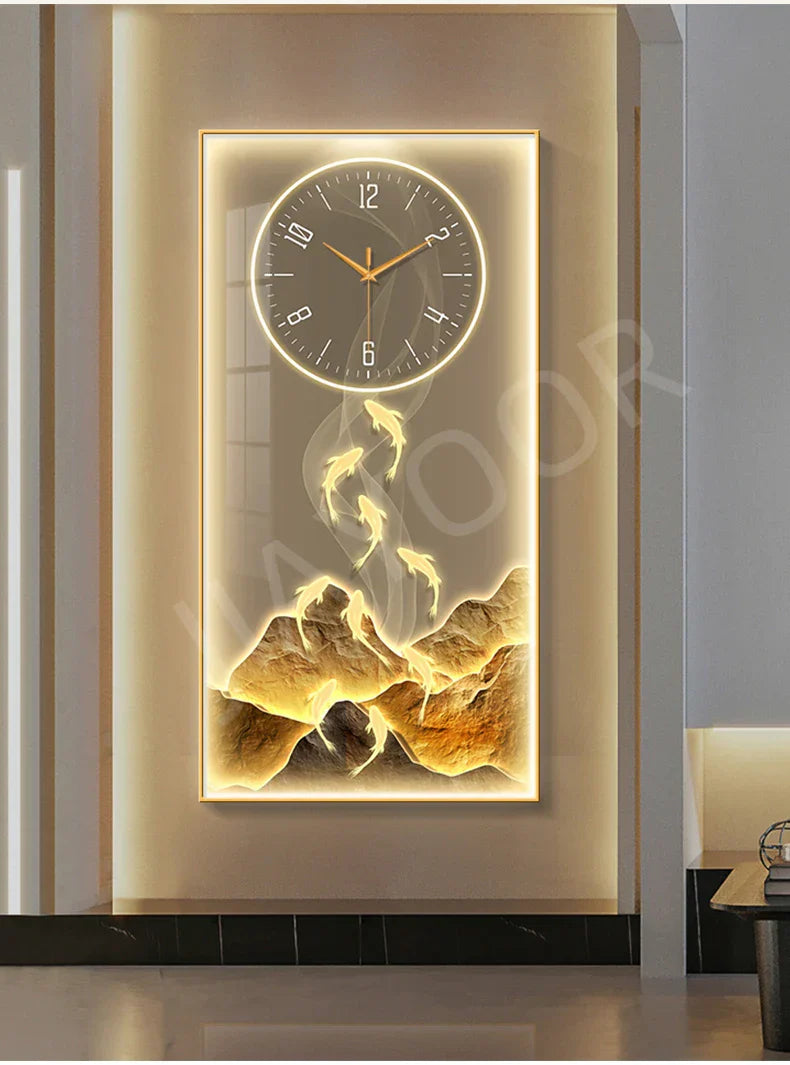 Dlight Decor Wall Clock Lamp with Crystal Glow