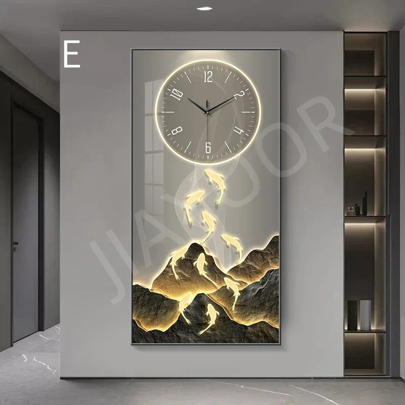 Dlight Decor Wall Clock Lamp with Crystal Glow