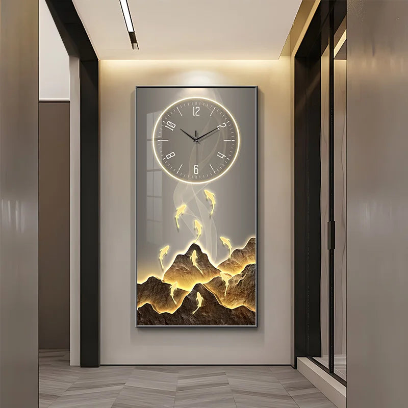 Dlight Decor Wall Clock Lamp with Crystal Glow